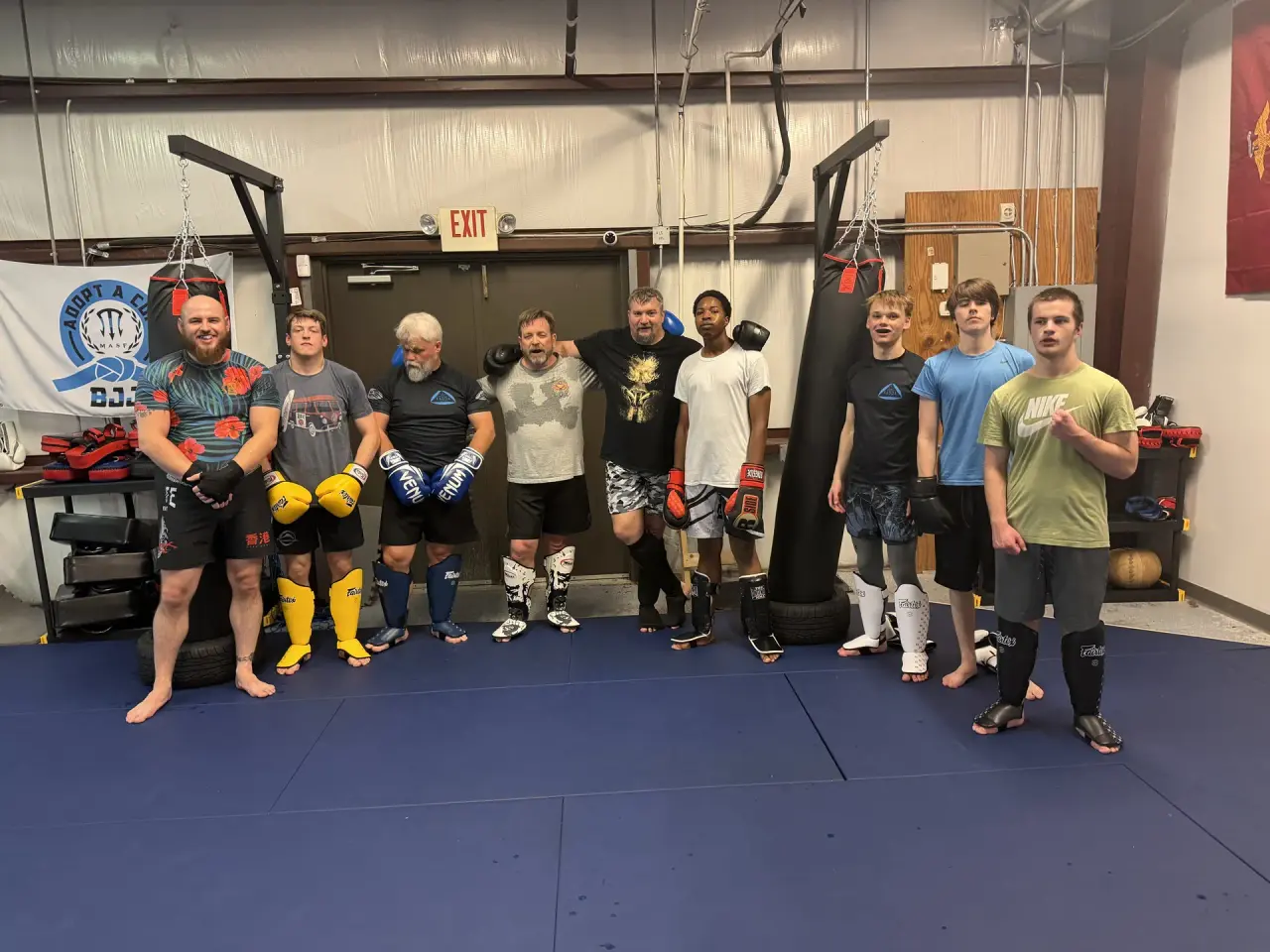 Kickboxing class at Chango BJJ in Summerville SC